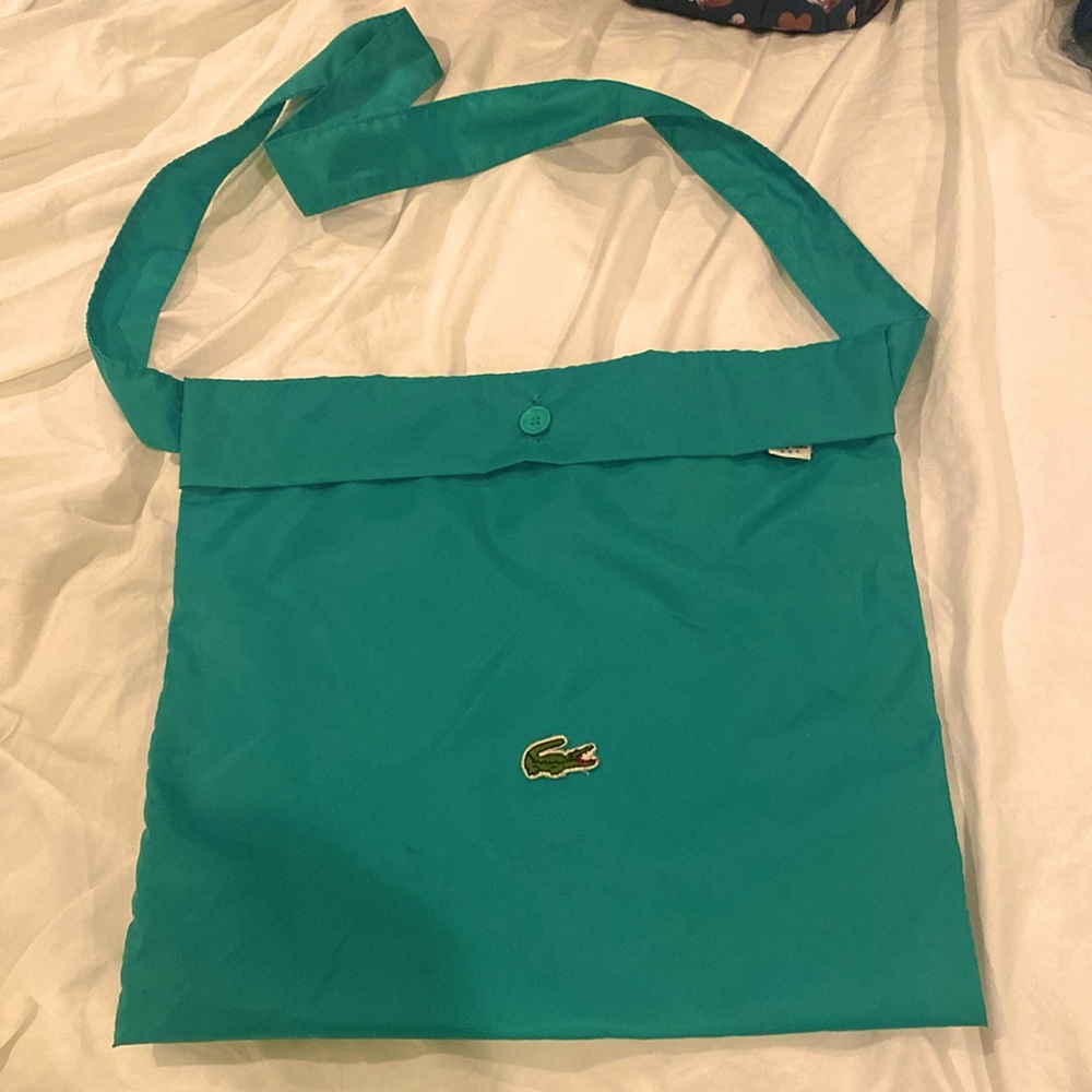 Vintage IZOD Lacoste Messenger Crossbody Bag Sports Travel Unisex Purse 12”x12”